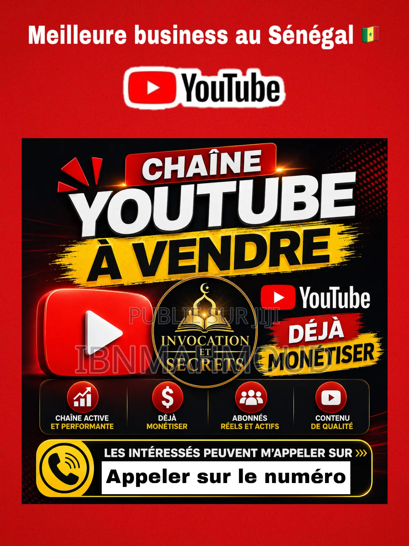 Chaine Youtube À Vendre Déjà Monétiser